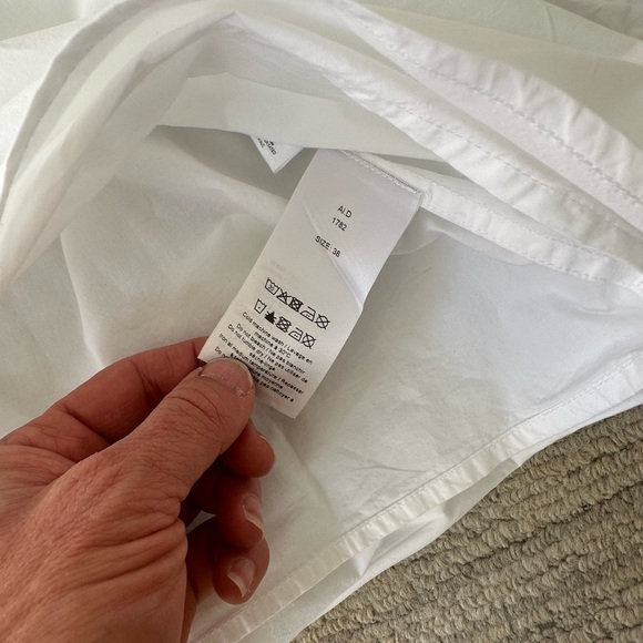 Ganni white wrap blouse / size 6 - Picture 4 of 7